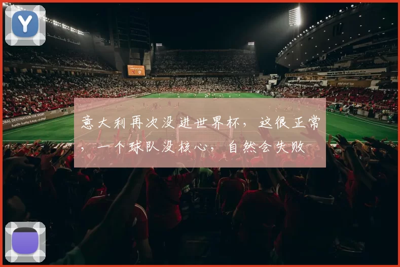 意大利再次没进世界杯，这很正常，一个球队没核心，自然会失败